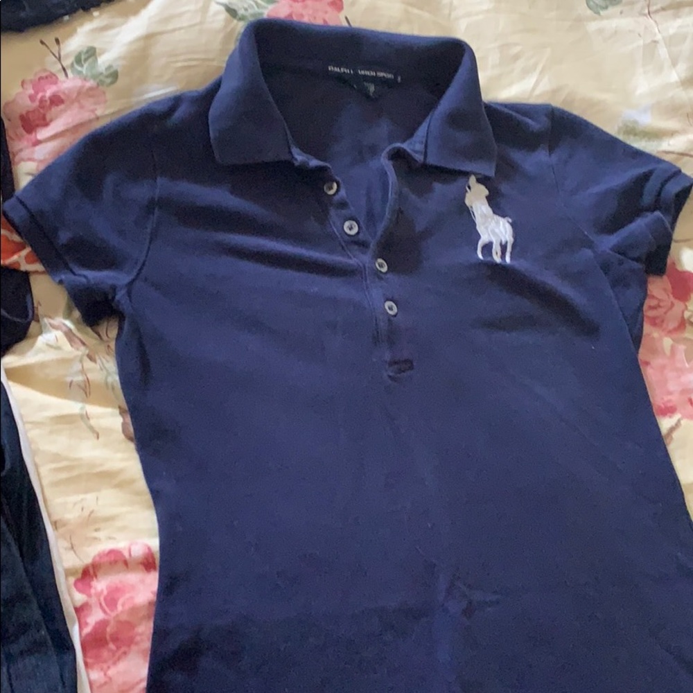 Polo casual dress, slightly faded at collar